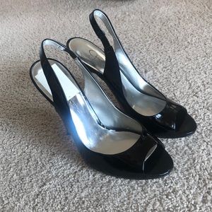 Jessica Simpson patent black detail heel 8 1/2